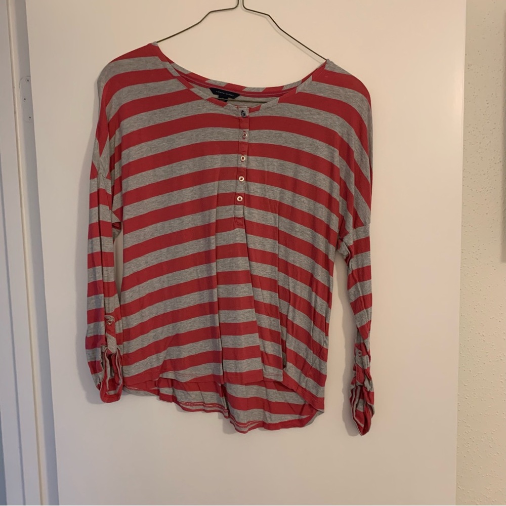 Pink and grey Tommy Hilfiger shirt